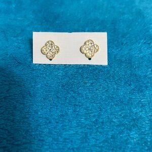 Elegant Gold and Silver Stud Earrings